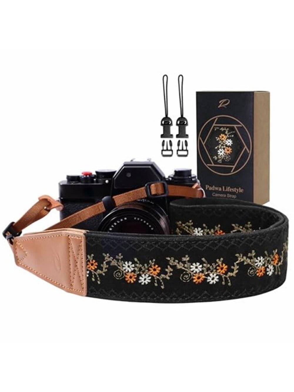 Camera Strap - 2" Full Grain Leather Ends Camera Straps for Photographers